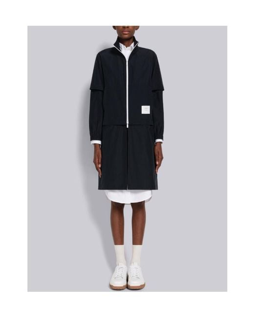 Thom Browne Blue Tear-Resistant 2-In-1 Zippered Casual Jacket
