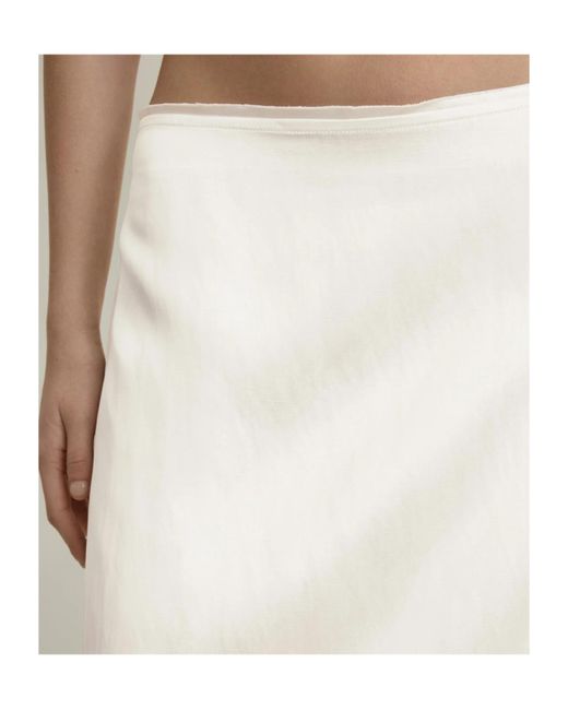 Totême  White Layered Satin Skirt