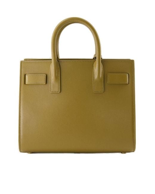 Saint Laurent Green Classic Sac De Jour Nano Tote Bag