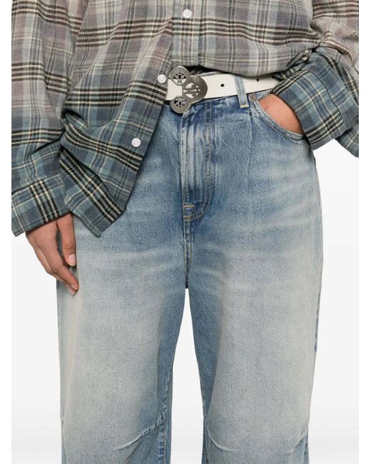 R13 Blue Belt Loop Denim Trousers