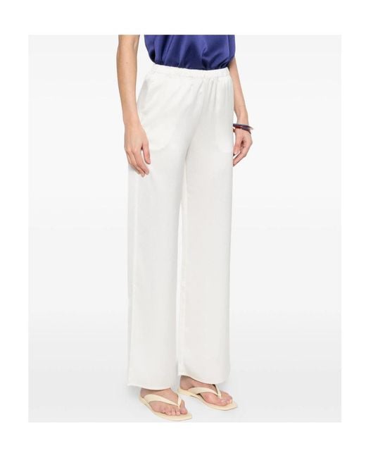 Calvin Klein White Elasticated-Waist Trousers