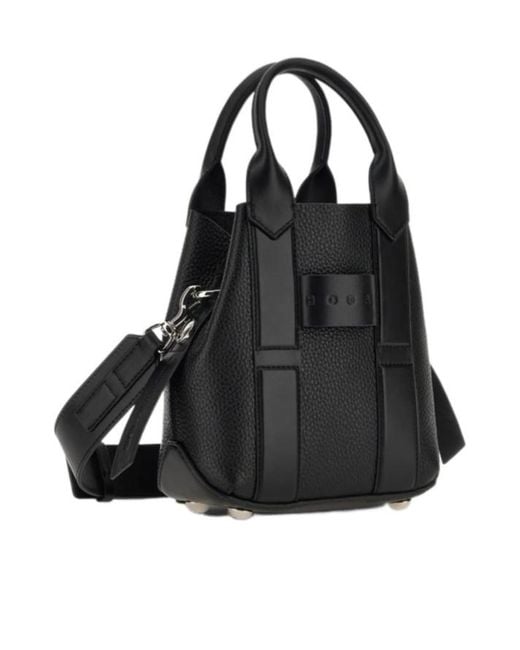 Hogan Black Script Small Shopping Bag