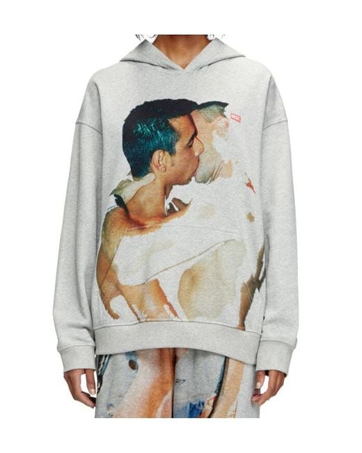 DIESEL White X Tom Of Finland Foundation Pr--Boxt-Hood-Tom25 Hoodie for men