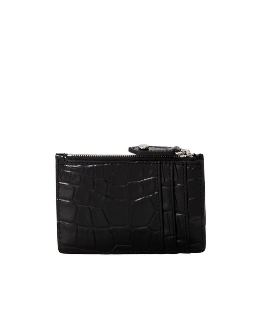 Vivienne Westwood Black Glossy Crocodileembossed Card Holder