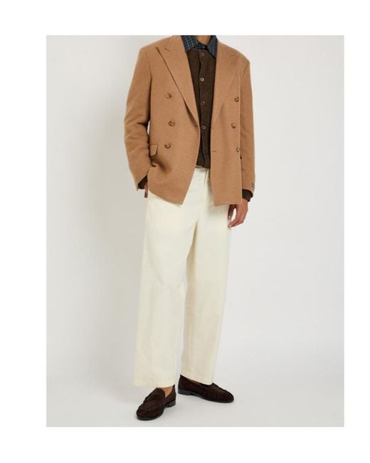 Polo Ralph Lauren Brown Double-Breasted Camel Hair Blazer for men