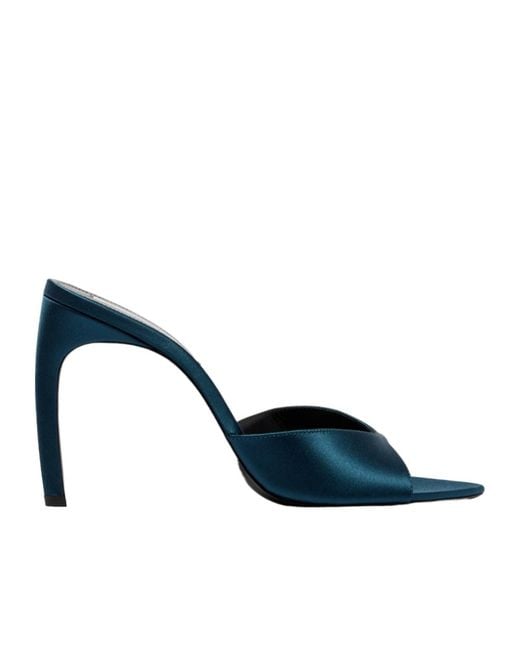 Victoria Beckham Blue Harlow 100 Satin Sandals