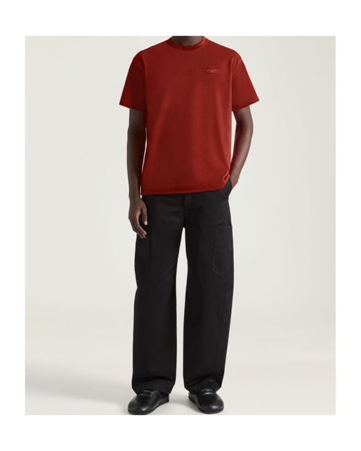 Givenchy Red Logo Patch Crewneck T-Shirt for men