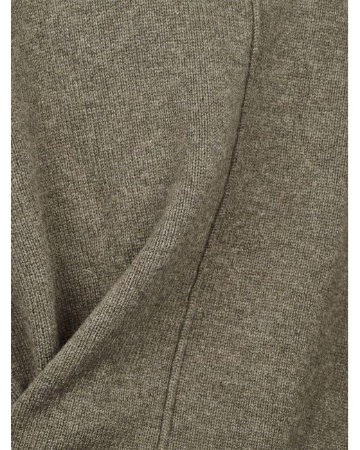 Soeur Green High-Neck Knit Sweater