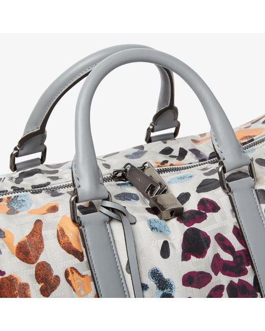 Fendi Gray Ff Travel Bag for men