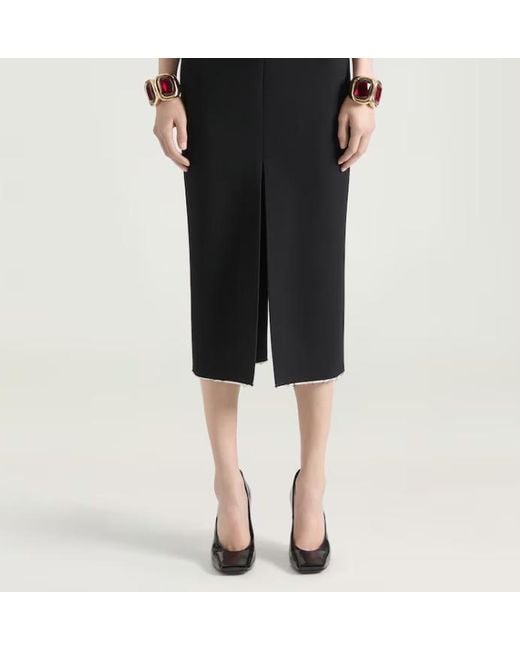 Givenchy Black Sliced Square-Toe Pumps
