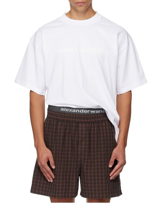 Alexander Wang White Short Sleeved Crewneck T-Shirt for men