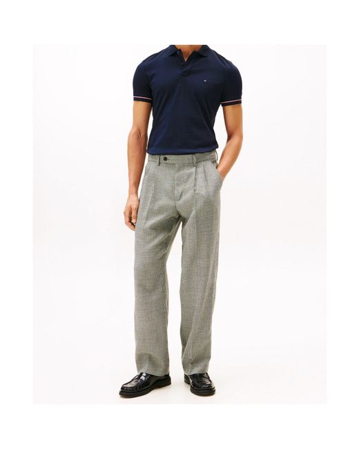 Tommy Hilfiger Blue Logo Short Sleeve Polo Shirt for men