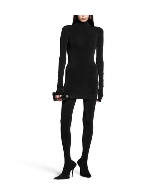 Balenciaga Black Long Sleeve Mini Dress