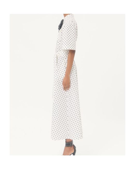 Valentino White Poplin Plusdepois Print Midi Dress