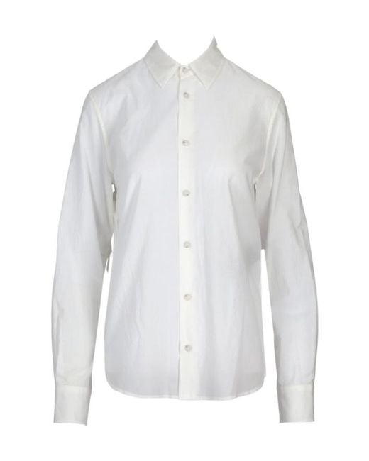 Ann Demeulemeester White Long-Sleeved Shirt
