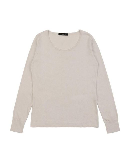 Weekend by Maxmara Natural Round-Neck Long-Sleeved Pullover