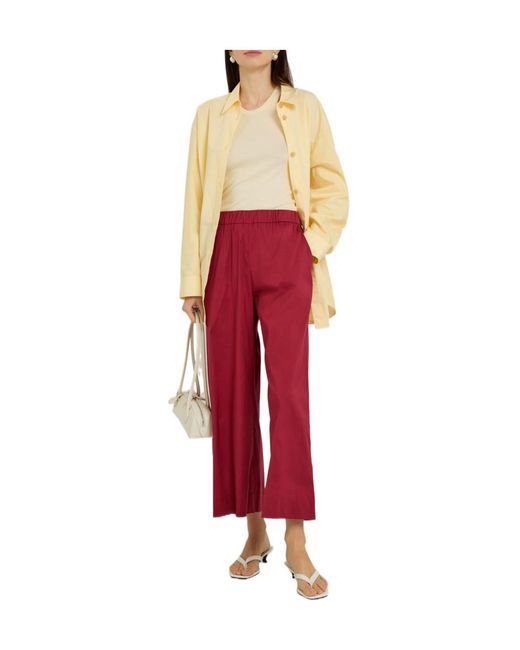 Max Mara Red Wide-Leg Trousers