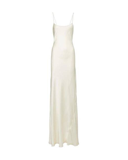 Victoria Beckham White Satin Slip Dress