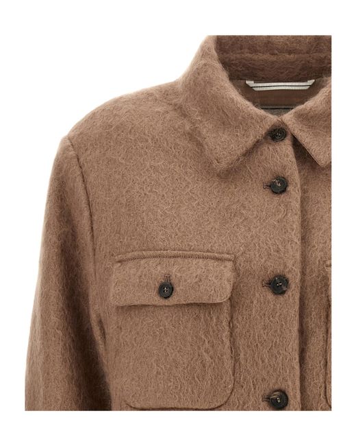Peserico Brown Long-Sleeved Jacket