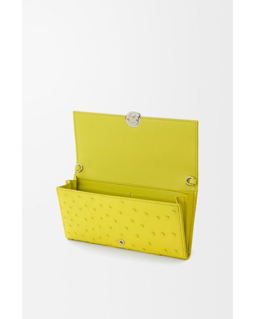 Loewe Yellow Pebble Wallet On Chain