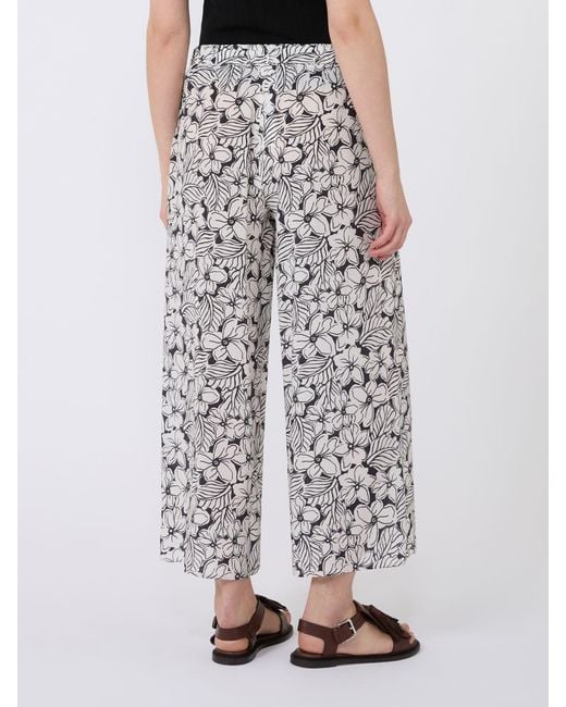 Weekend by Maxmara White Nirvana Floral-Pattern Trousers