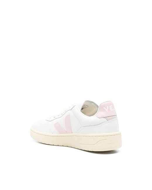 Veja White Logo Patch Lace-Up Sneakers