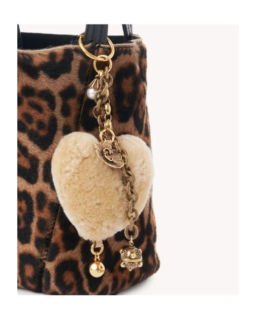Chloé White Symbols Heart Bag Charm