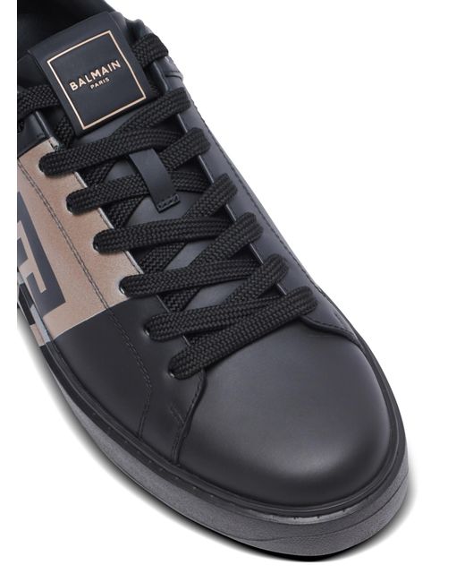Balmain Black B-Court Trainers for men