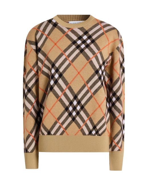 Burberry Brown Classic Printed Knit Sweater
