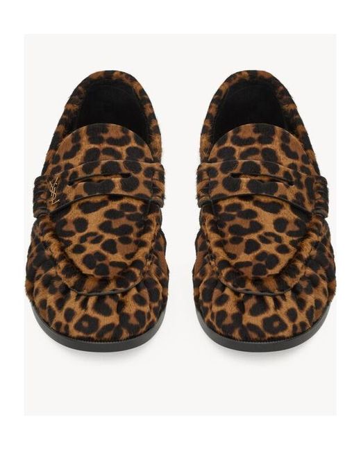 Saint Laurent Brown Le Loafer Penny Slippers