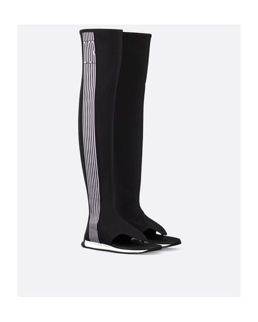 Dior Black Optical-D Thong Thigh Boot