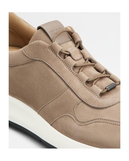 Tod's Natural Dot Lace-Up Sneakers for men