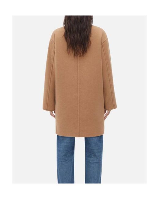 Bottega Veneta Natural Double-Sided Cashmere Coat