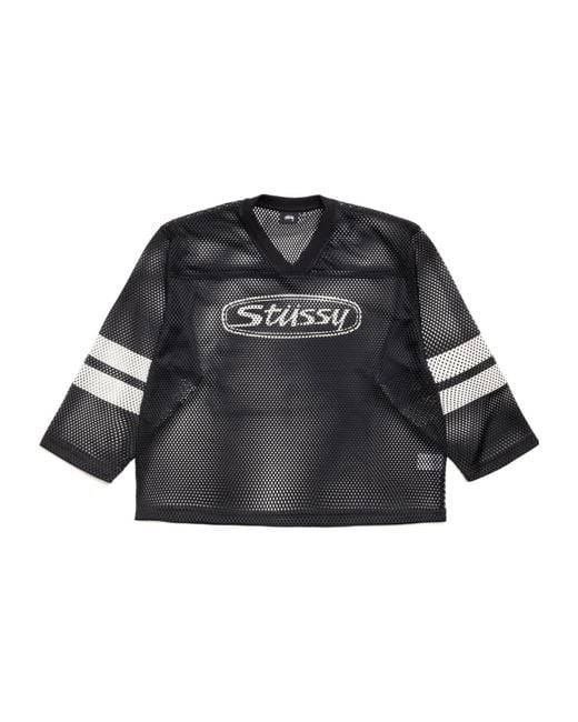 Stussy Black V-Neck Top for men