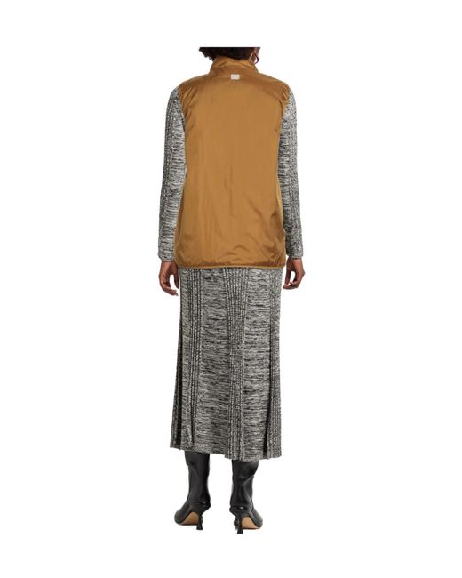 Weekend by Maxmara Brown Minimalist Solid-Color Sleeveless Vest