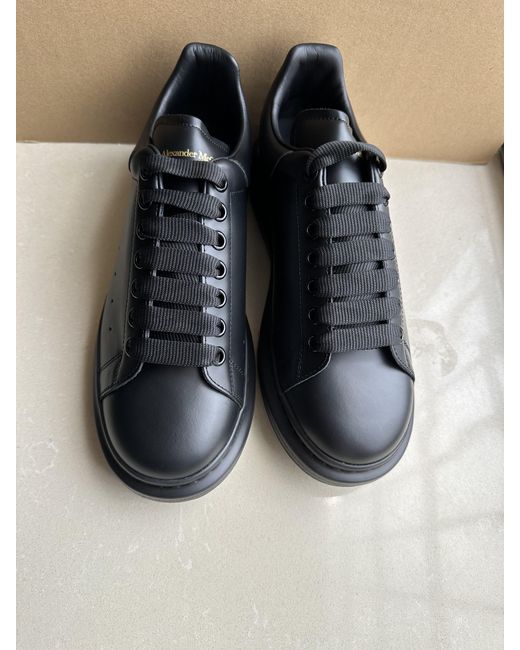 McQueen Black Oversized Low-Top Sneakers for men