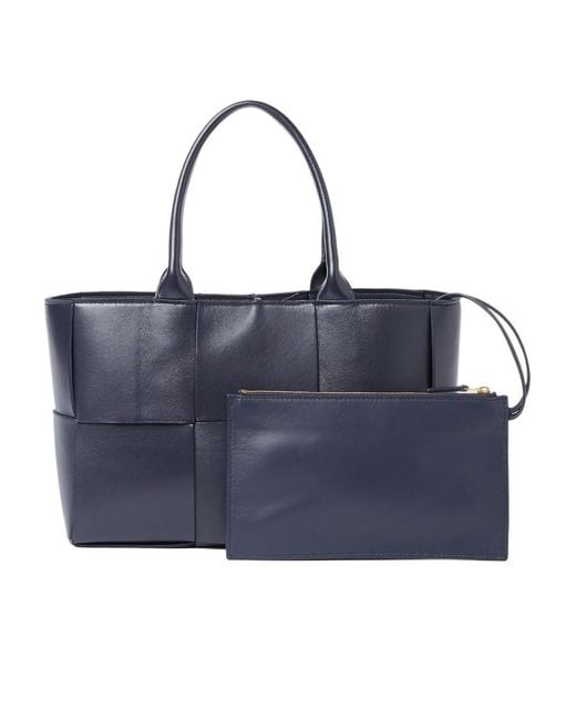 Bottega Veneta Blue Intrecciato Tote Bag