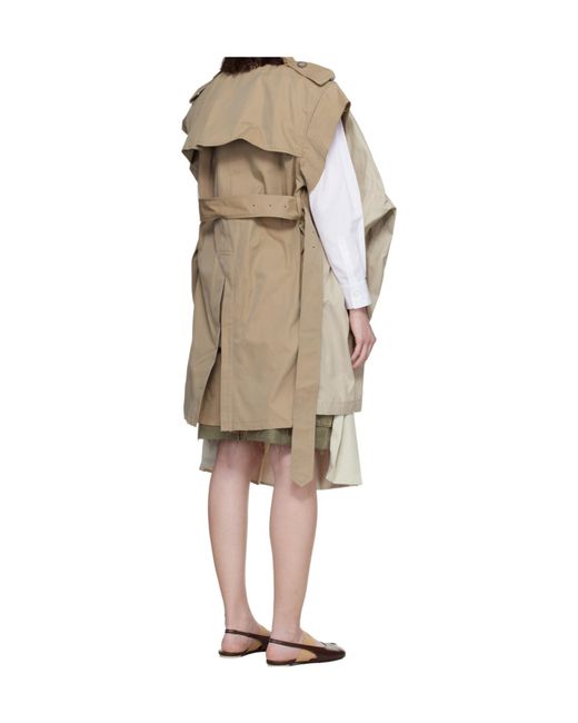 Maison Mihara Yasuhiro Natural Belted Trench Coat