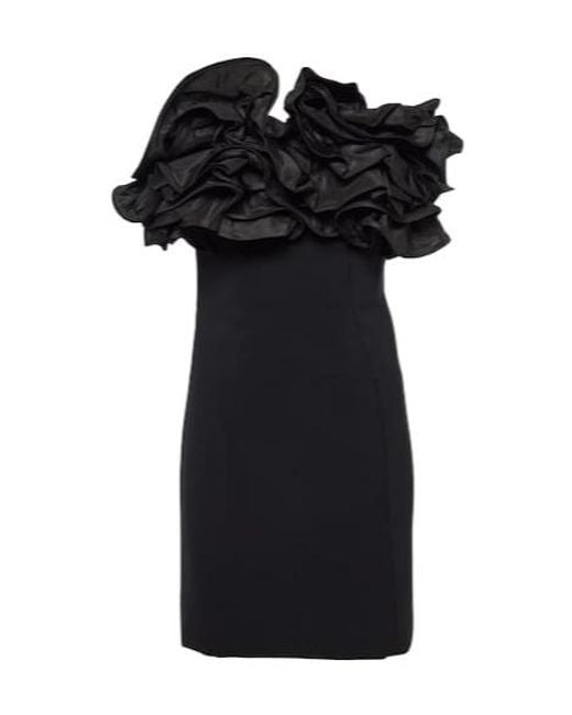 Carolina Herrera Black Ruffled Mini Dress