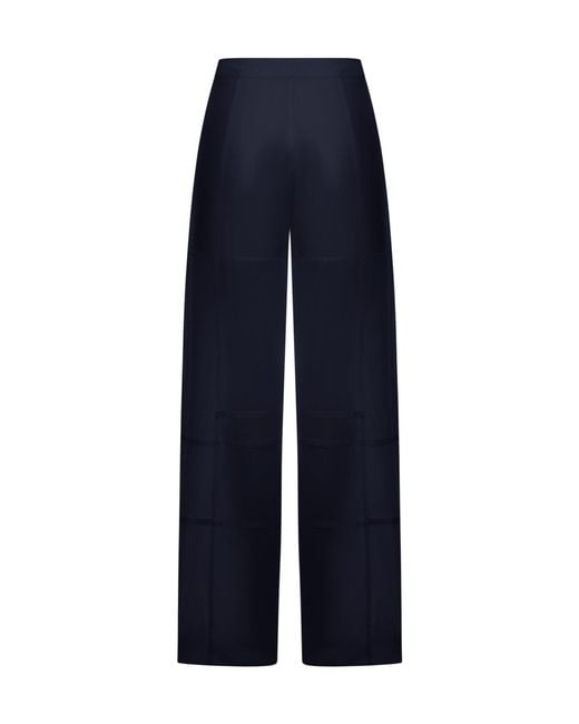Jil Sander Blue Organdy Straight Leg Pants