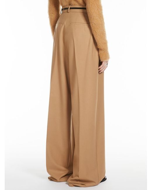 Sportmax Natural Kiens12 Belted Wide Leg Pants