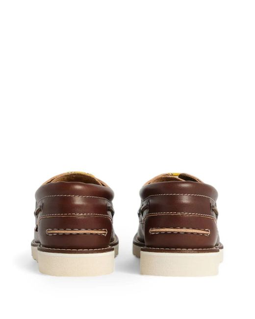 DSquared² Brown Round-Toe Loafers for men