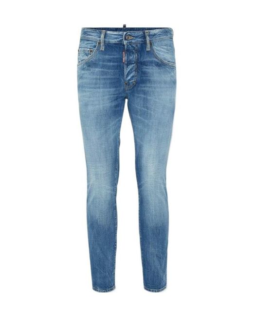 DSquared² Blue Skater Slim-Cut Jeans for men