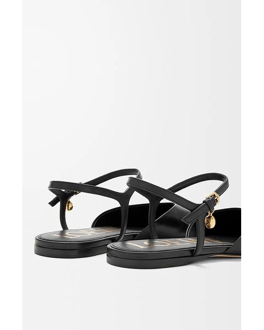 Loewe Black Ankle-Strap Leather Trainers