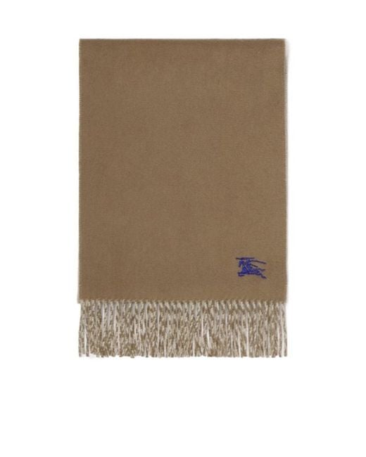 Burberry Natural Reversible Knight Embroidered Scarf for men