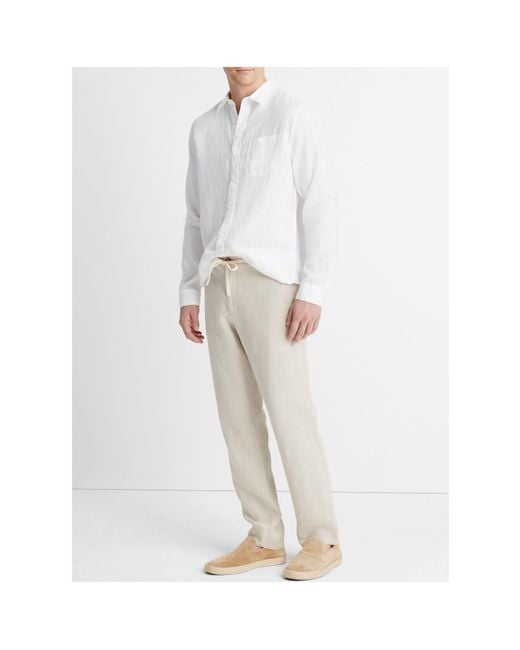 Vince White Drawstring Pants for men