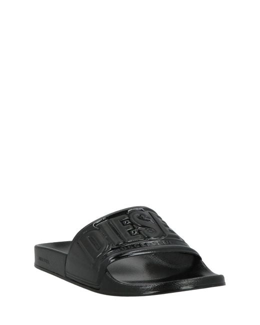 DIESEL Black Simple Slippers
