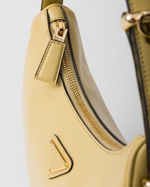 Prada Metallic Arqué Zipped Shoulder Bag