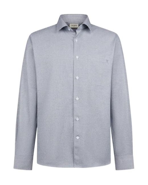 Tod's Blue Long-Sleeved Shirt for men