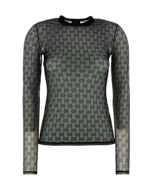 Gucci Black Logo Crew Neck T-Shirt